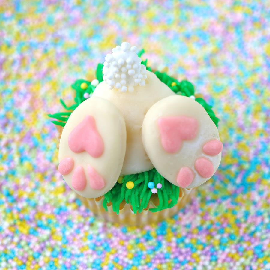Bunny Butt Easter Cupcakes (Low-Sugar) | Only 20 Carbs!